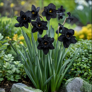 Нарцисс Тень Королевы купить по цене от 500р. в интернет-магазине «Посадика» с доставкой почтой в в Топкие и по всей России – [изображение №1].